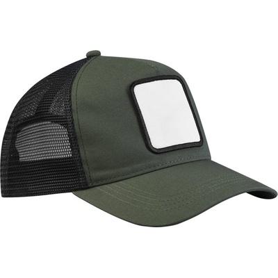 Beechfield s nášivkou B 636 trucker 5 panelová COT530636u0999-olive green Olivová/černá