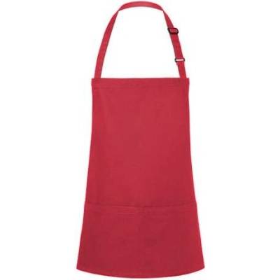 Karlowsky Krátká gastro zástěra KY123 Raspberry 75x60cm