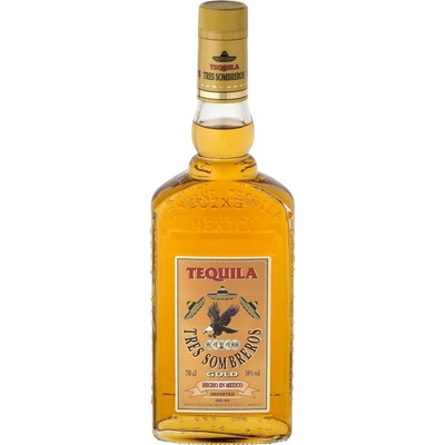 Teq Tres Sombreros gold 38% 1 l (holá láhev)