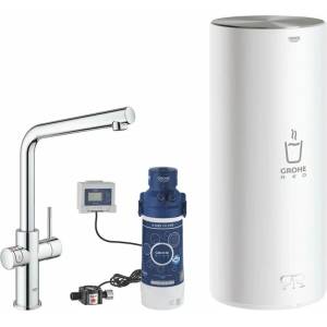 GROHE Кухненски смесител Grohe Red Duo хромиран с L-образен чучур и бойлер L-размер (30325001)