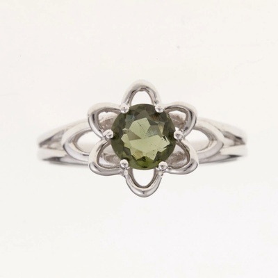 My Moldavite Stříbrný prsten s vltavínem 584