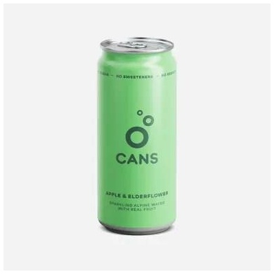 Cans Sycená voda s příchutí jablka a bezinky 12 x 330 ml