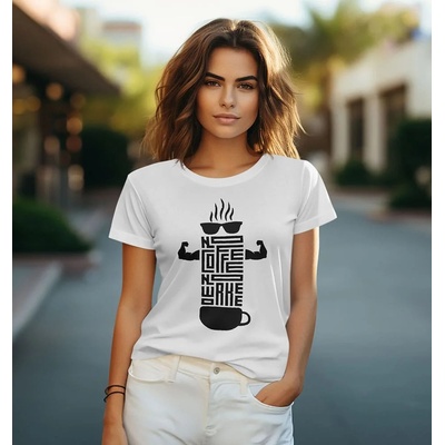 Bullshirt.sk Dámske tričko No Coffee No Workee Biela
