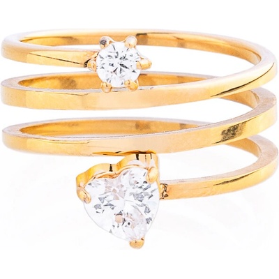 Franco Bene Twist promise ring pozlacený 2969