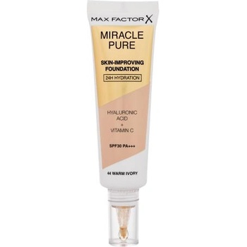 MAX Factor Miracle Pure Skin-Improving Foundation SPF30 подхранващ и хидратиращ фон дьо тен 30 ml нюанс 44 Warm Ivory