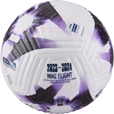 Nike Футболна топка Nike Premier League Flight Football - EPL 2023-24 White/Purple
