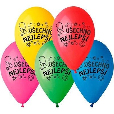 Anděl Přerov Balónky Všechno nejlepší 26 cm v mix barev