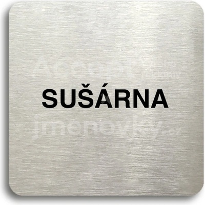 ACCEPT Piktogram sušárna - stříbrná tabulka - černý tisk bez rámečku