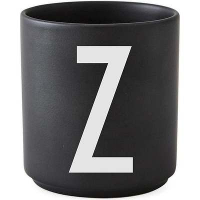 Design Letters Čierny porcelánový hrnček Alphabet Z 250 ml