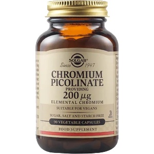 Solgar Chromium Picolinate 200 mcg, 90 vegetable capsules