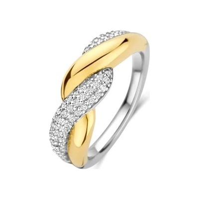 Ti Sento Zlacený prsten se zirkony 12370ZY