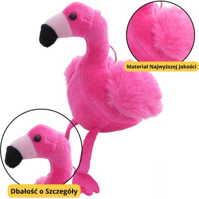 LEAN Toys Ružový plyšový Flamingo 12cm
