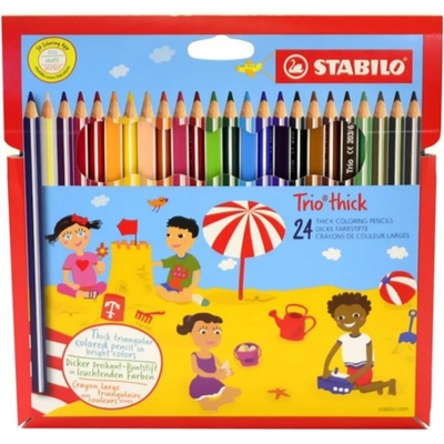 STABILO Комплект цветни моливи, Stabilo, TRIO thick ергономични, ST203/24-01, 24 цвята (ST203/24-01)