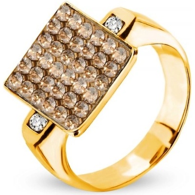 Spark prsten zlatý se Swarovski Elements Kingdom 14018 2119 Golden Shadow