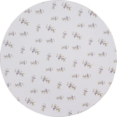 Clayre & Eef Bílý servírovací talíř s olivami Olive Fields 33 x 1 cm