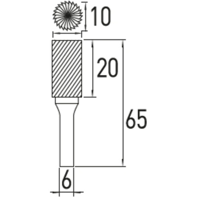 Stopková fréza 10x20 mm