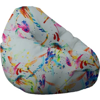Image 1 of Pufrelax Калъф за пуф круша, 320л. , Nirvana Grande - Culori Jucause, (Не съдържа пълнеж), водоустойчив, принт