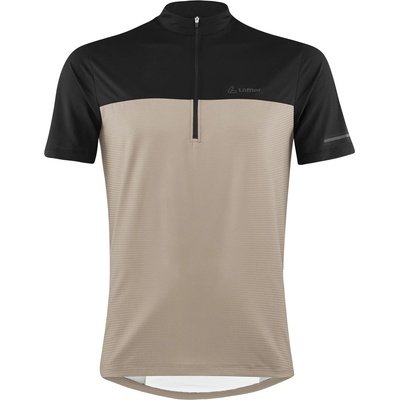 Löffler Мъжка фланелка с къс ръкав за колоездене Löffler Bike Shirt Half-Zip Glow Cycling jersey - Sahara - размер 48 (EU) (056-3501-0811)
