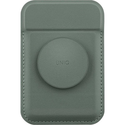 UNIQ FLIXA MAGNETIC CARD HOLDER AND POP-OUT GRIP-STAND - LICHEN GREEN LICHEN GREEN