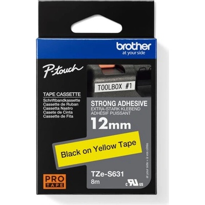 Samolepiaca páska Brother TZe-S631 12 mm žltá/čierna