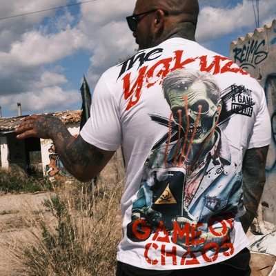 Yakuza tričko pánske Chaos reg ular TSB 25033 white