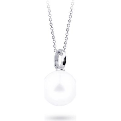 Cutie Jewellery Zlatý prívesok s perlou Z3029B Biela