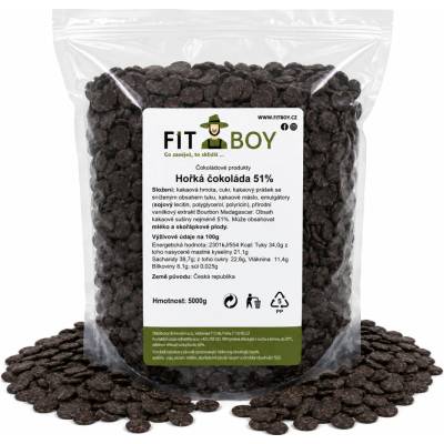 Fitboy Horká čokoláda 51% 5000g