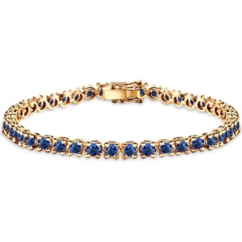 SAVICKI Тенис гривна Luminy 4, 5 мм: злато, сини сапфири