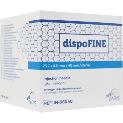 dispoFINE Injekčná ihla 23 G 0,60 x 40 mm modrá 100 ks