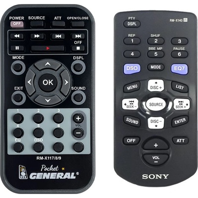 GENERAL Sony rm-x140 - дистанционно управление дубликат (rm-x140)
