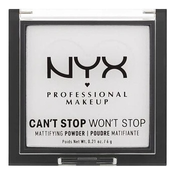NYX Professional Makeup Can't Stop Won't Stop Mattifying Powder zmatňujúci púder 11 Bright Translucent 6 g