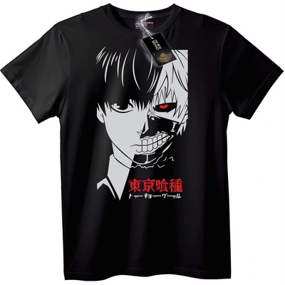 NOONEBRAND Тениска Tokyo Ghoul Kaneki - 5XL, Black