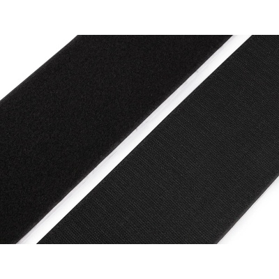 Suchý zip háček + plyš samolepicí šíře 10 cm Varianta: černá, Balení: 1 m