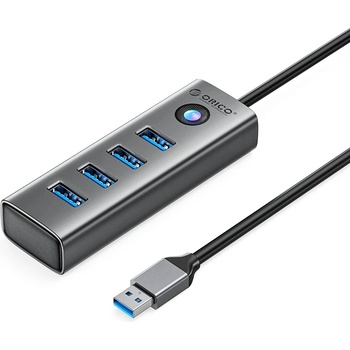 Image 1 of ORICO хъб HUB USB3.0 4 port, Aluminium, Grey - PDD4U-U3-015-GY (6954301185352)