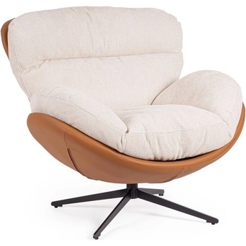 Bizzotto Фотьойл Adinda, кафяв/бежов, еко кожа (0732239)