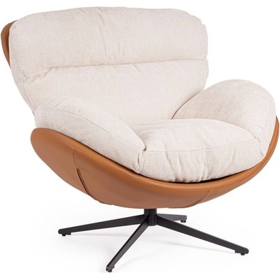 Bizzotto Фотьойл Adinda, кафяв/бежов, еко кожа (0732239)