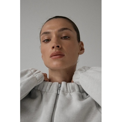 MUUV суичър с цип дамски с памук SMOOTH COTTON (roz.bl.bom.SMOOTHCOTTON)