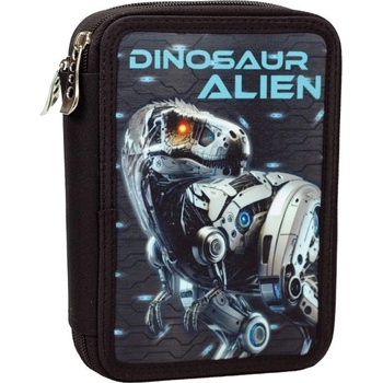 BACK ME UP Ученически несесер с пособия Back Me Up - Dinosaur Alien, с 2 ципа (357-27100)