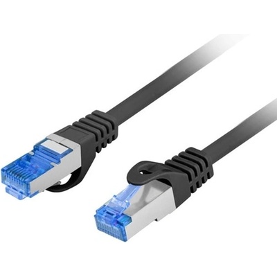Кабел Lanberg patchcord CAT. 6A FTP LSZH CCA 0.5m Fluke Passed, Black (PCF6A-10CC-0050-BK)