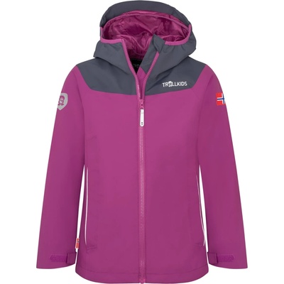 TROLLKIDS Детско водоустойчиво яке Trollkids Girls Bergen Jacket Waterproof jacket - Fresh Berry / Graphite - размер 152 (EU) (703-2387-1519)