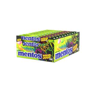 Mentos Дъвчащи бонбони Mentos Sour Tones, кутия 40 x 37.5 г
