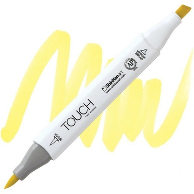 Lihová fixa TOUCH oboustranná Brush & Chisel, Canaria yellow (Y45)