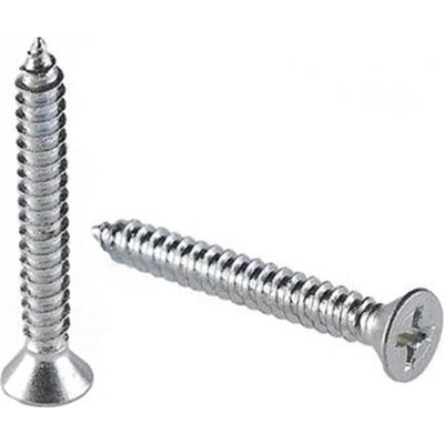 Šroub do plechu se zapuštěnou hlavou Phillips pr. 4,2x16mm, ostrá špička, DIN 7982C, ocel, zinek bílý, (100ks) – Hledejceny.cz