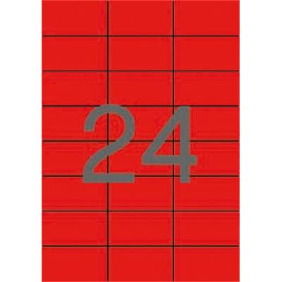 APLI 01593 Štítek 70 x 37 mm barevný červený 480 štítků