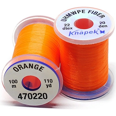 Vázací nit • UHMWPE FIBER LINE • 100m - Tloušťka 20D, Barva Oranžová