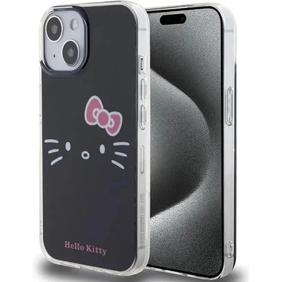 Hello Kitty Кейс Hello Kitty IML Kitty Face за iPhone 15, черен (3666339185039)