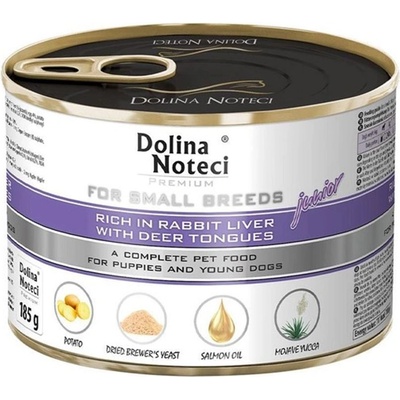 Dolina Noteci Premium Junior Small Breed Заек Черен дроб и Еленови езици 185 г