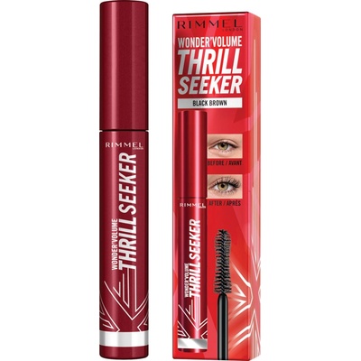 Rimmel London Thrill Seeker objemová predlžujúca riasenka Black Brown 8 ml