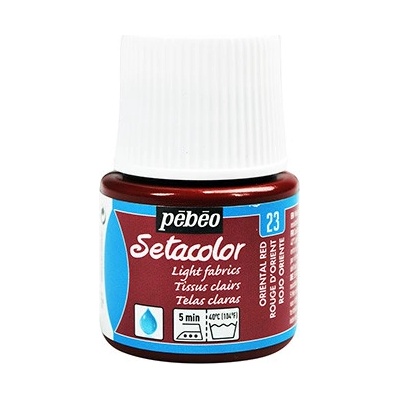 Farby na textil Pebeo Setacolor Light Fabrics 45 ml 23 Oriental Red