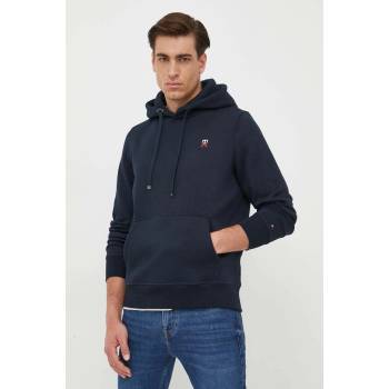 Tommy Hilfiger Суичър Tommy Hilfiger в тъмносиньо с качулка с апликация (MW0MW29283)